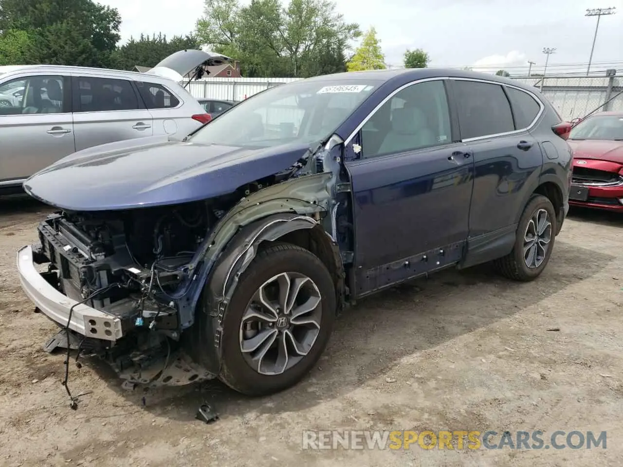 1 Photograph of a damaged car 5J6RW2H89NA001087 HONDA CRV 2022
