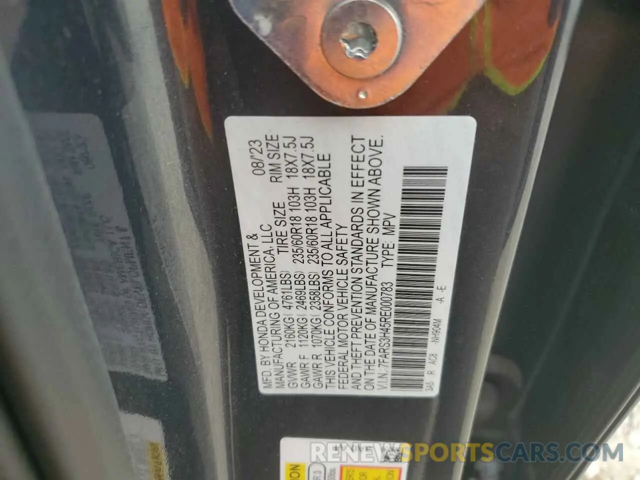 13 Photograph of a damaged car 7FARS3H45RE000783 HONDA CRV 2024