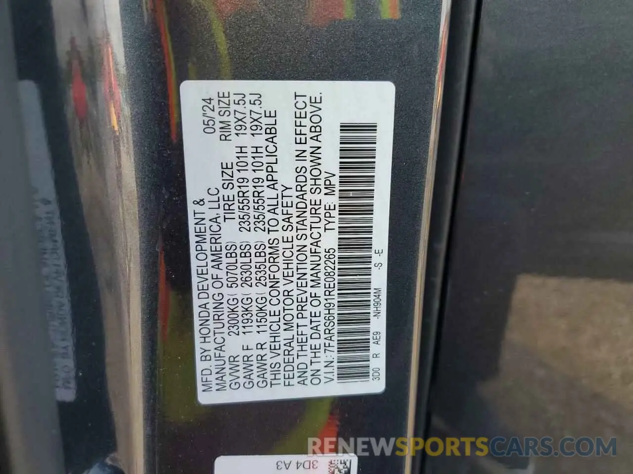 12 Photograph of a damaged car 7FARS6H91RE082265 HONDA CRV 2024