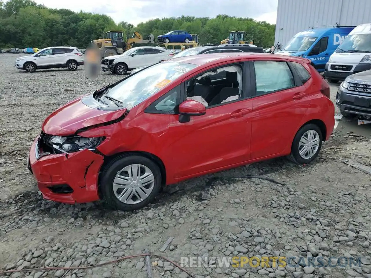 1 Photograph of a damaged car 3HGGK5H44KM723848 HONDA FIT 2019