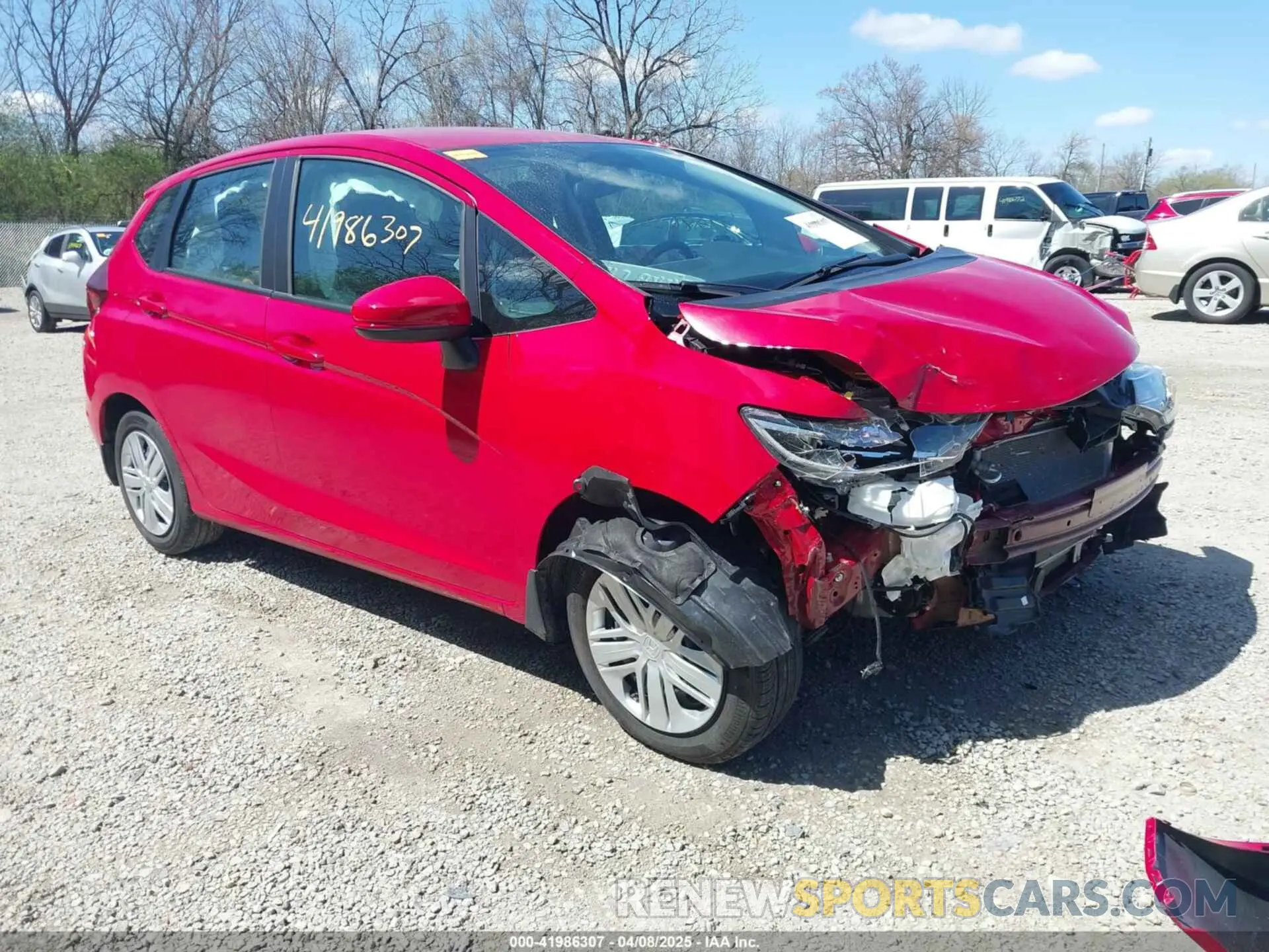 1 Photograph of a damaged car 3HGGK5H45KM744420 HONDA FIT 2019