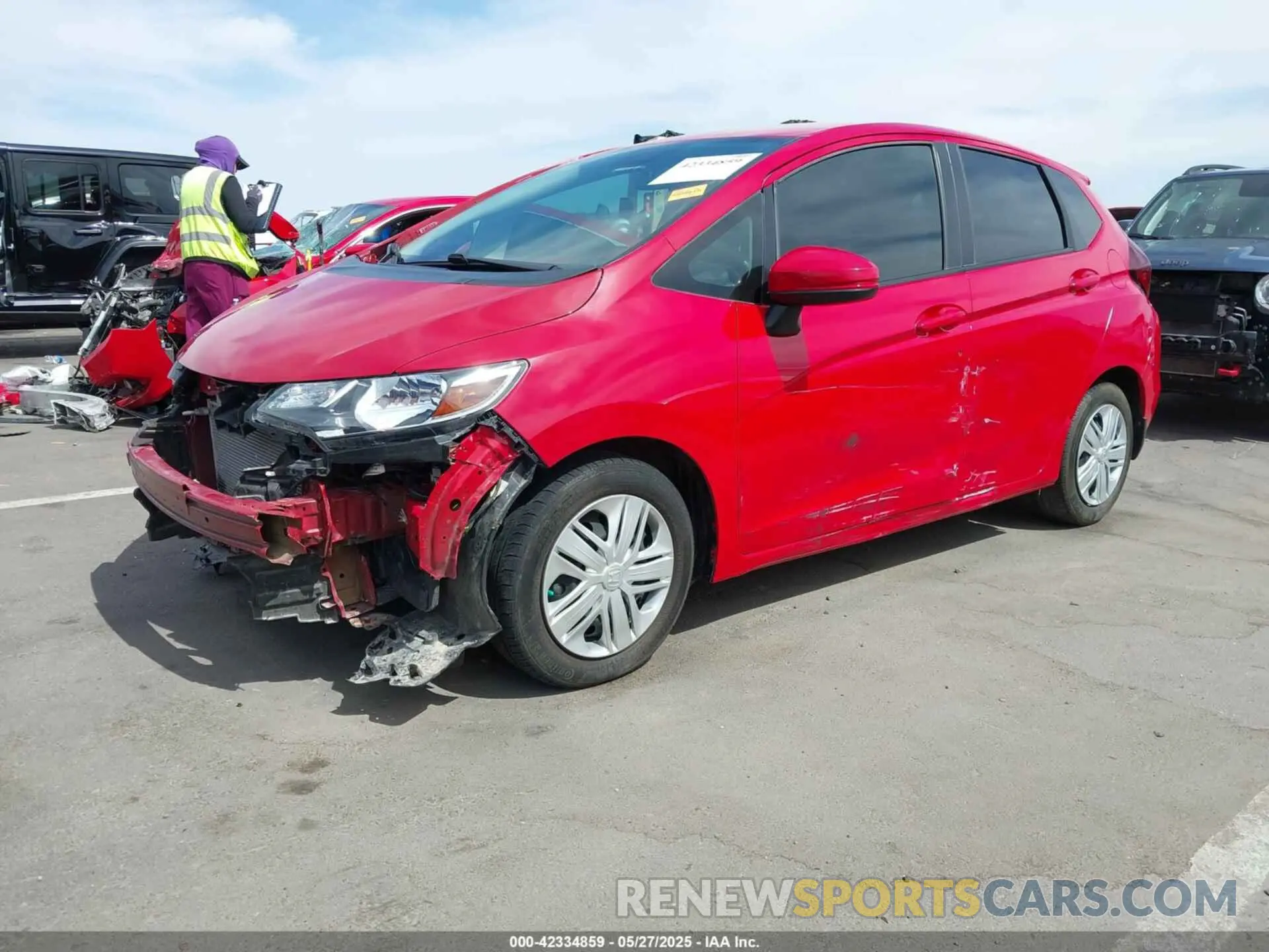 2 Photograph of a damaged car 3HGGK5H46KM710969 HONDA FIT 2019