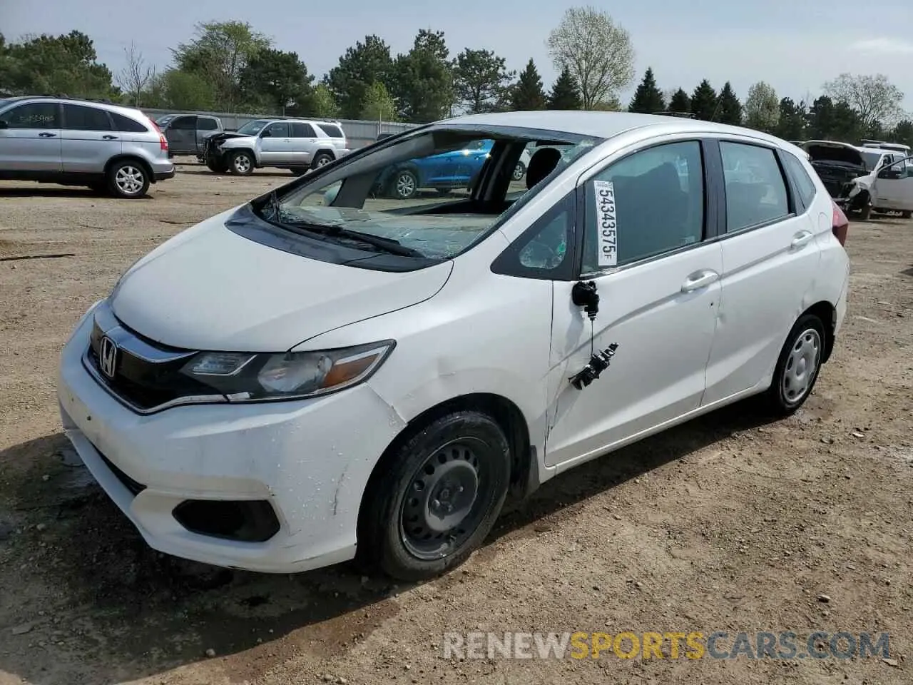 1 Photograph of a damaged car 3HGGK5H46KM737735 HONDA FIT 2019