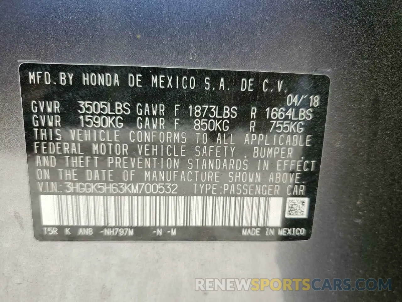 12 Photograph of a damaged car 3HGGK5H63KM700532 HONDA FIT 2019