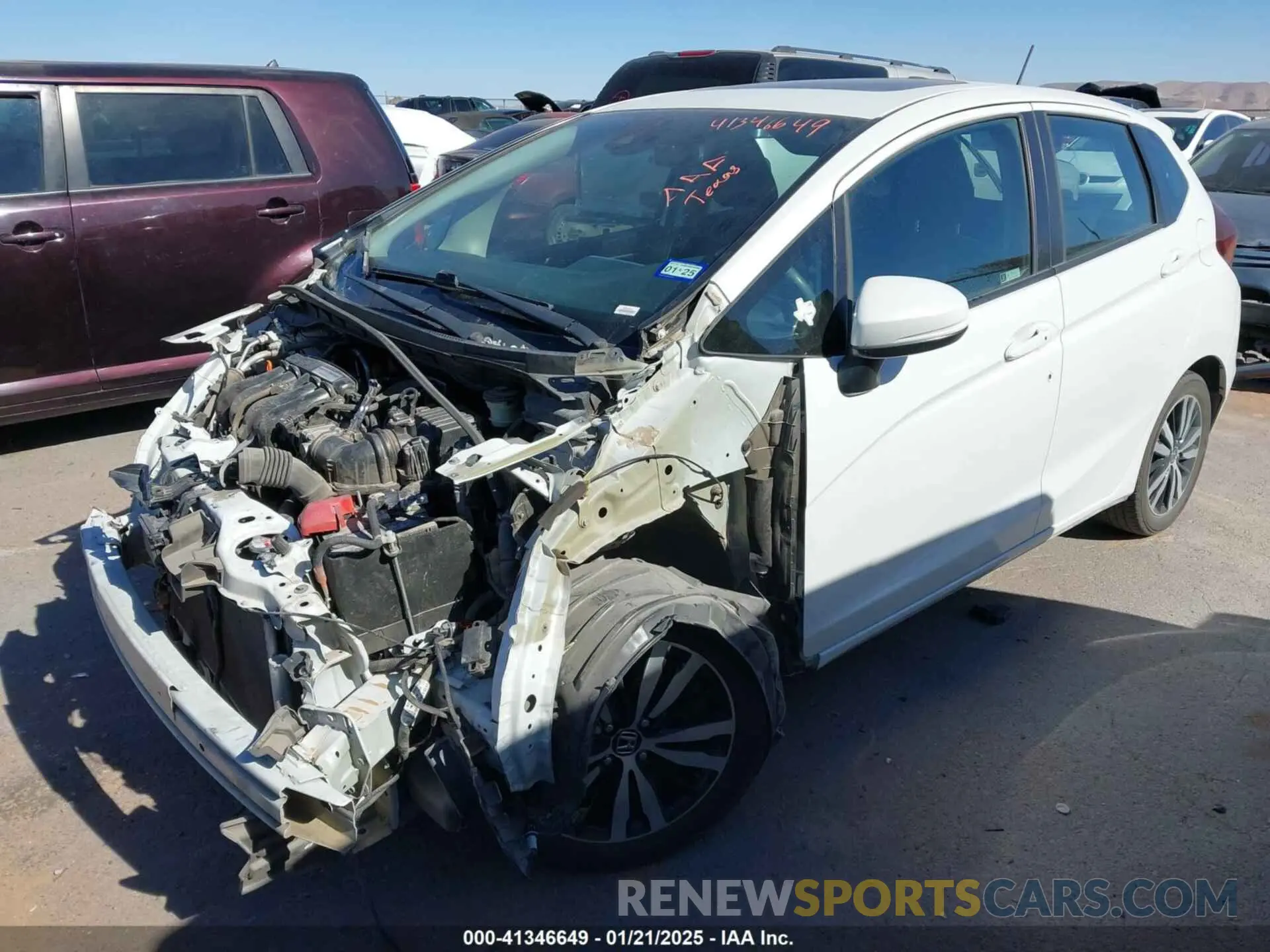 2 Photograph of a damaged car 3HGGK5H82LM703165 HONDA FIT 2020