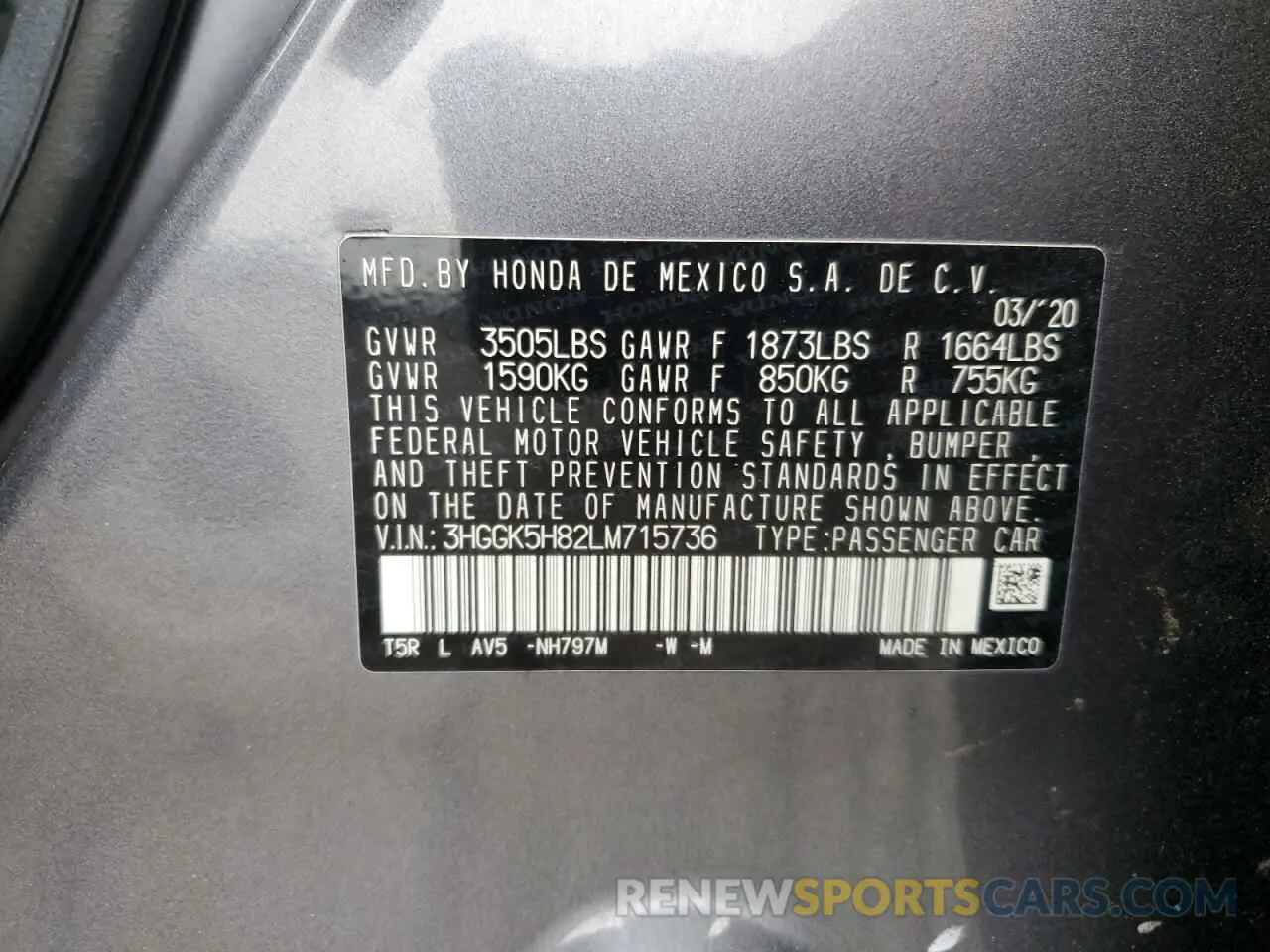13 Photograph of a damaged car 3HGGK5H82LM715736 HONDA FIT 2020