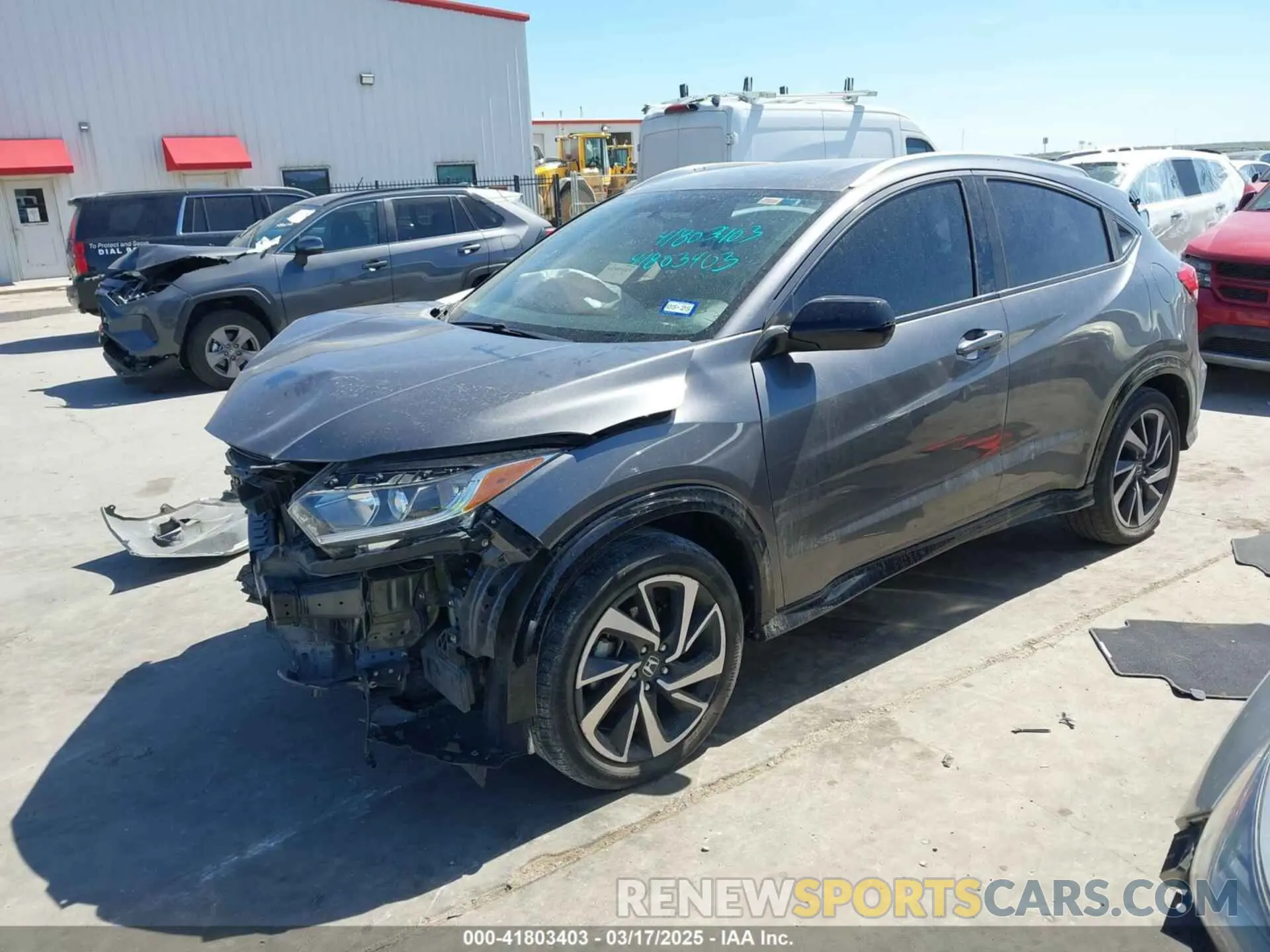 2 Photograph of a damaged car 3CZRU5H11KG701399 HONDA HR-V 2019