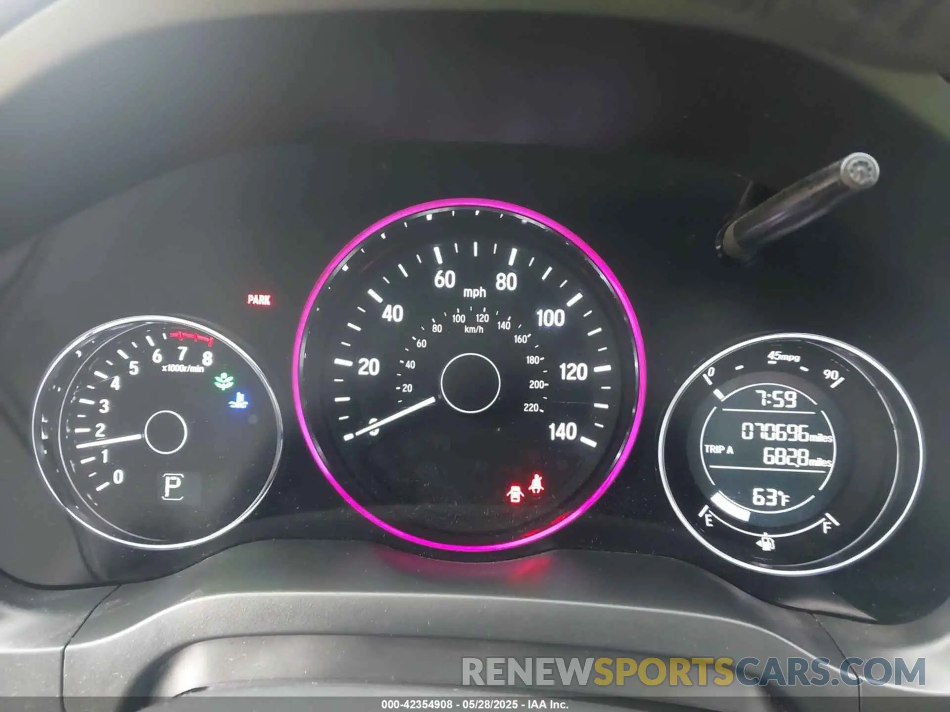 7 Photograph of a damaged car 3CZRU5H12KM726569 HONDA HR-V 2019