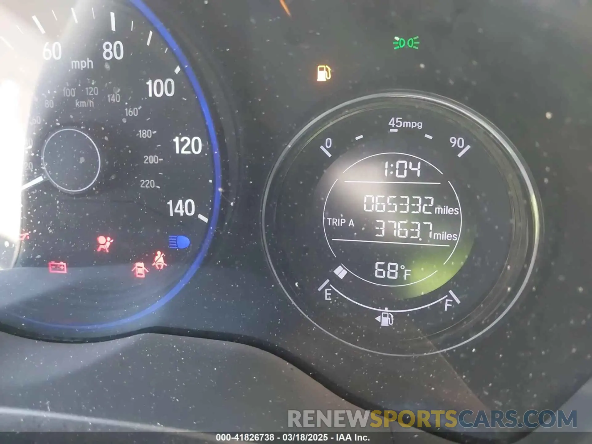 16 Photograph of a damaged car 3CZRU5H18KG707491 HONDA HR-V 2019