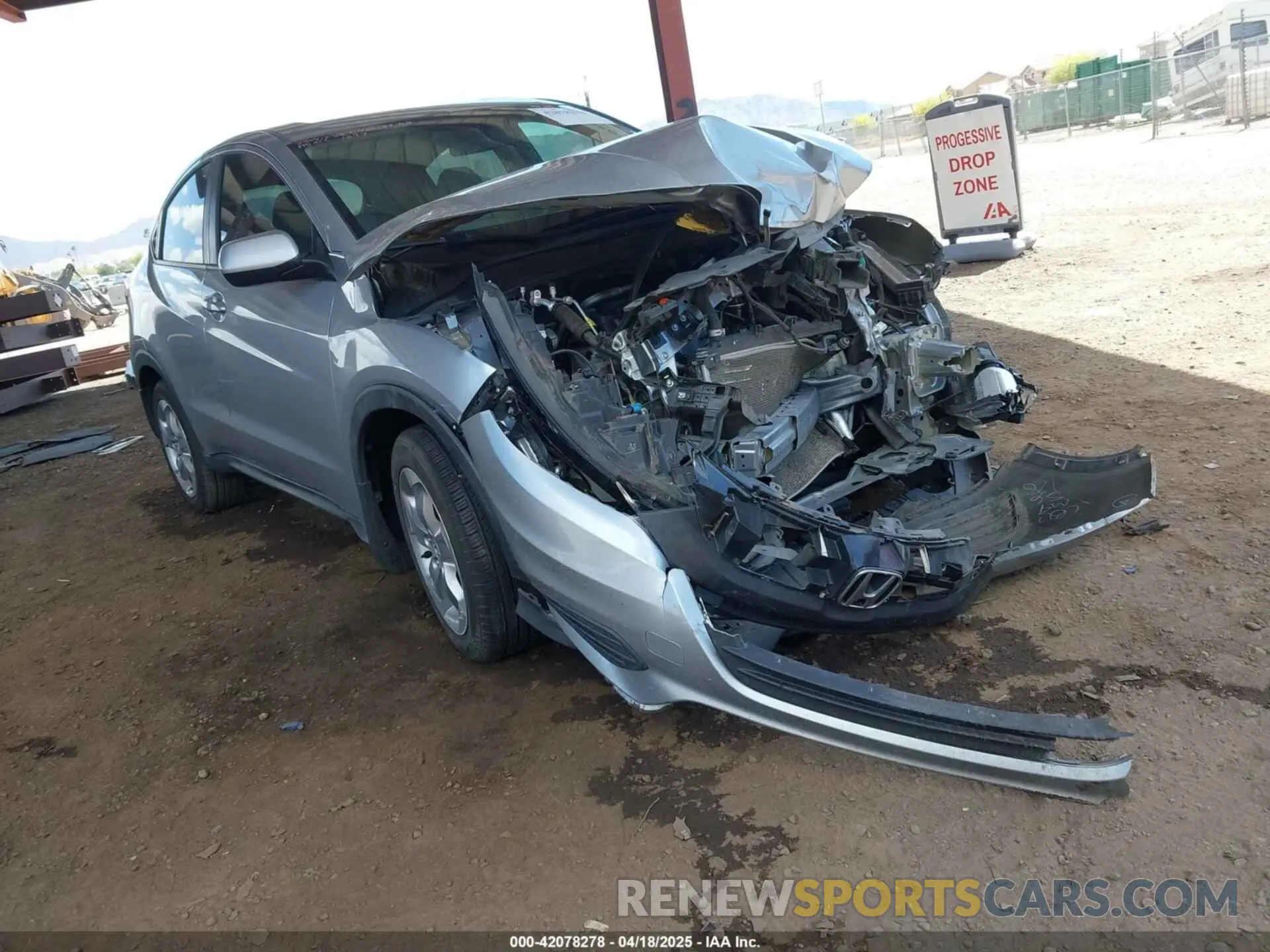 1 Photograph of a damaged car 3CZRU5H32KG701297 HONDA HR-V 2019