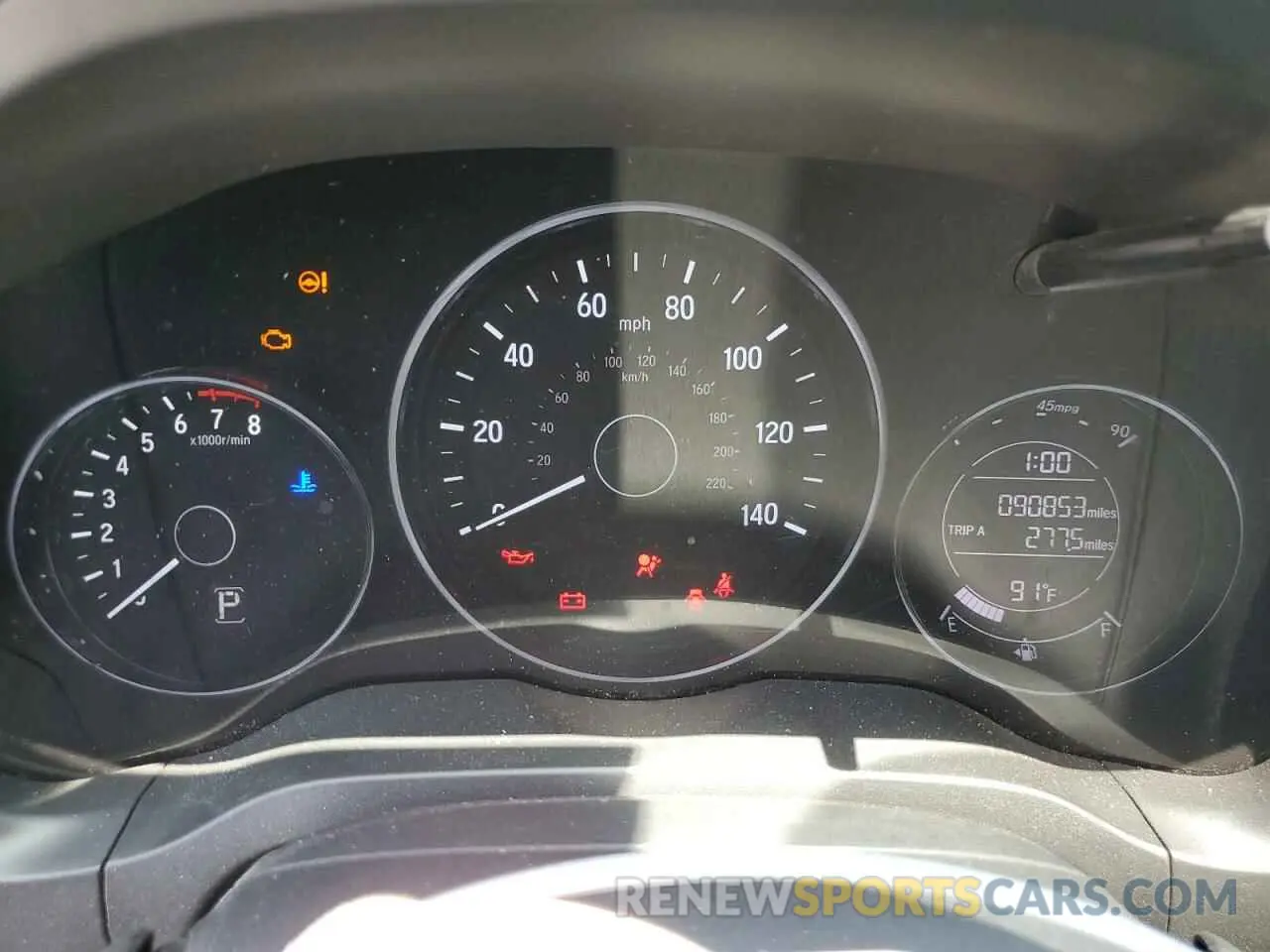 9 Photograph of a damaged car 3CZRU5H34KG706405 HONDA HR-V 2019