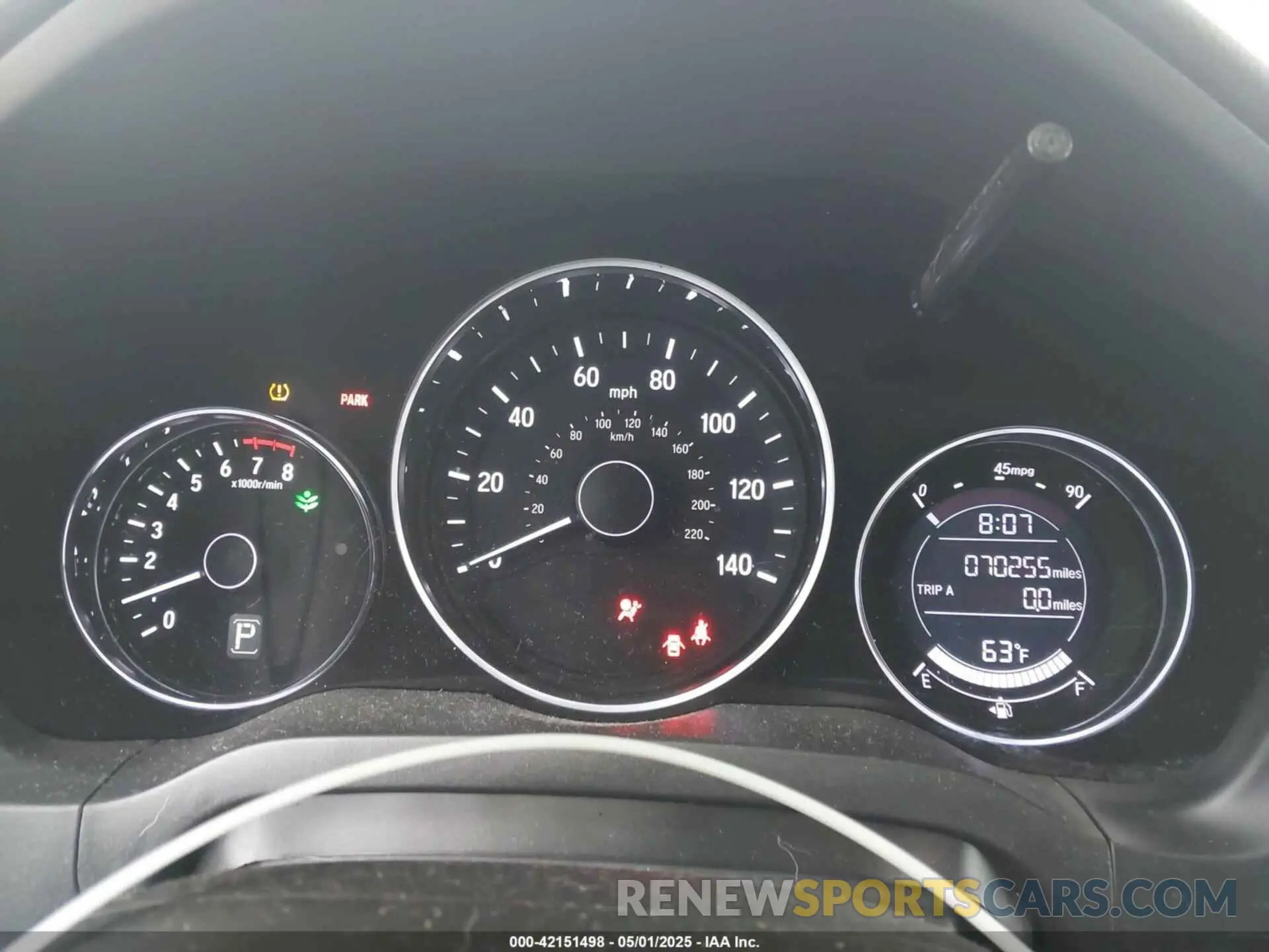 7 Photograph of a damaged car 3CZRU5H36KG709208 HONDA HR-V 2019