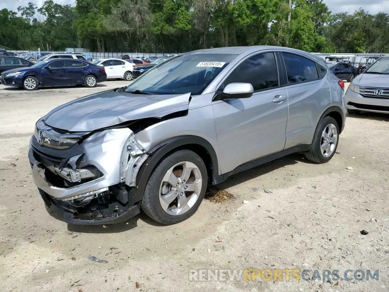 1 Photograph of a damaged car 3CZRU5H36KM719822 HONDA HR-V 2019