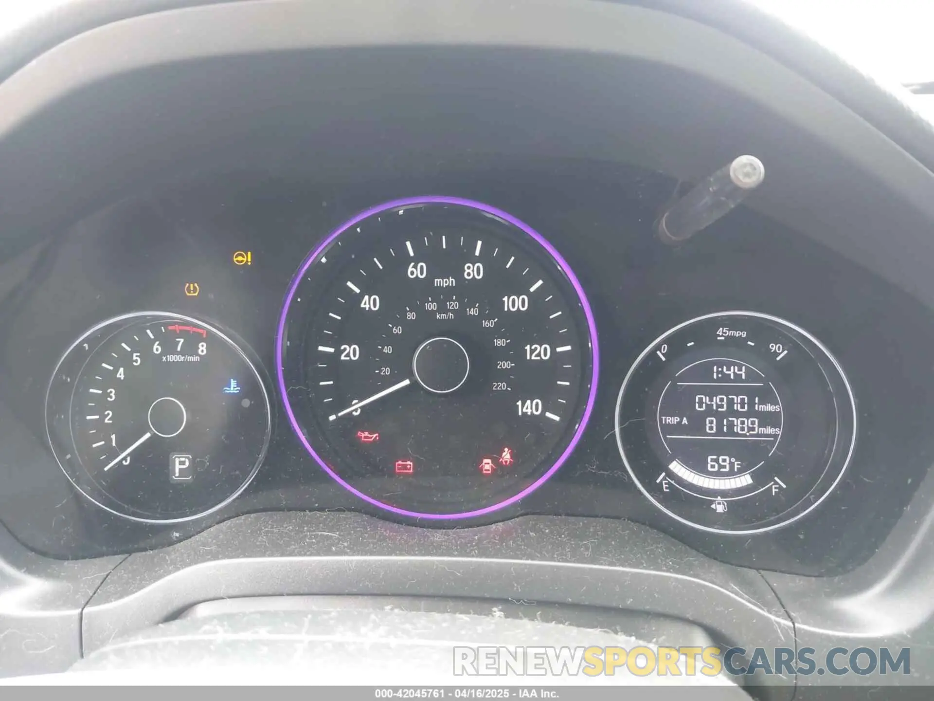 7 Photograph of a damaged car 3CZRU5H38KG715690 HONDA HR-V 2019