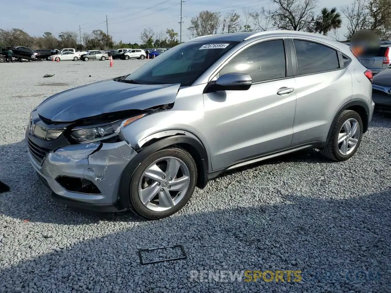 1 Photograph of a damaged car 3CZRU5H56KM711737 HONDA HR-V 2019