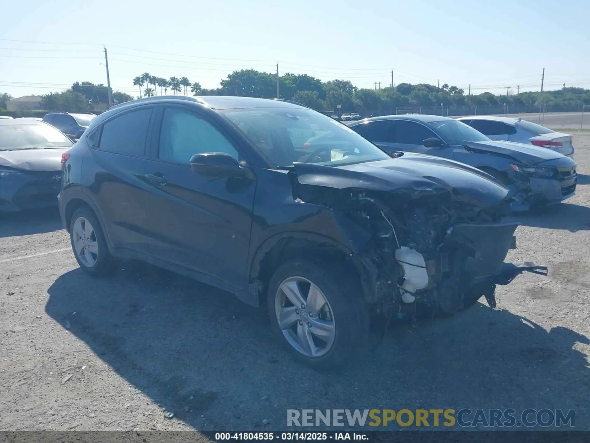 1 Photograph of a damaged car 3CZRU5H57KM711018 HONDA HR-V 2019