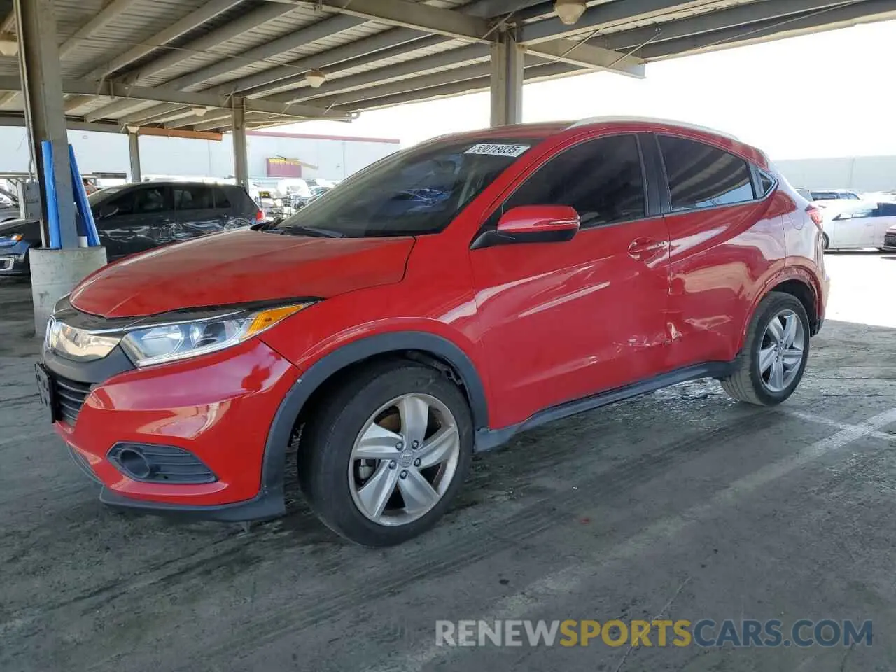 1 Photograph of a damaged car 3CZRU5H58KM717250 HONDA HR-V 2019