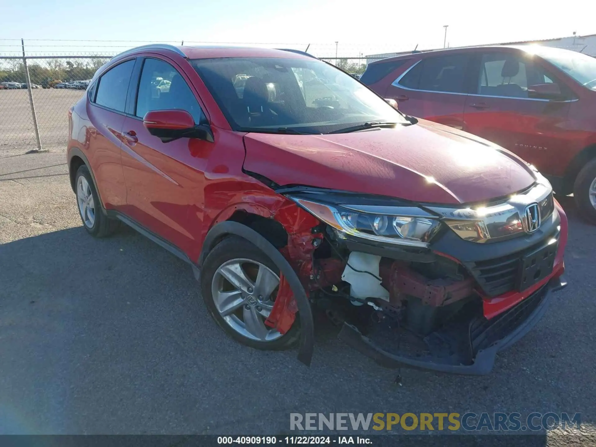 1 Photograph of a damaged car 3CZRU5H5XKM701213 HONDA HR-V 2019