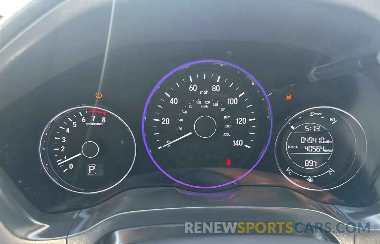 8 Photograph of a damaged car 3CZRU6H10KG734769 HONDA HR-V 2019