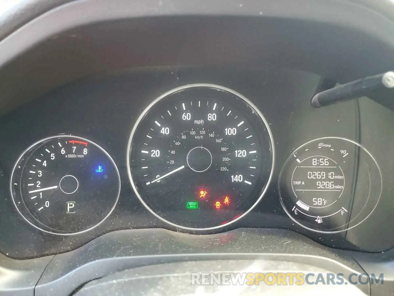 9 Photograph of a damaged car 3CZRU6H16KG705535 HONDA HR-V 2019
