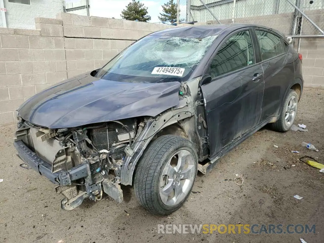 1 Photograph of a damaged car 3CZRU6H36KG708243 HONDA HR-V 2019