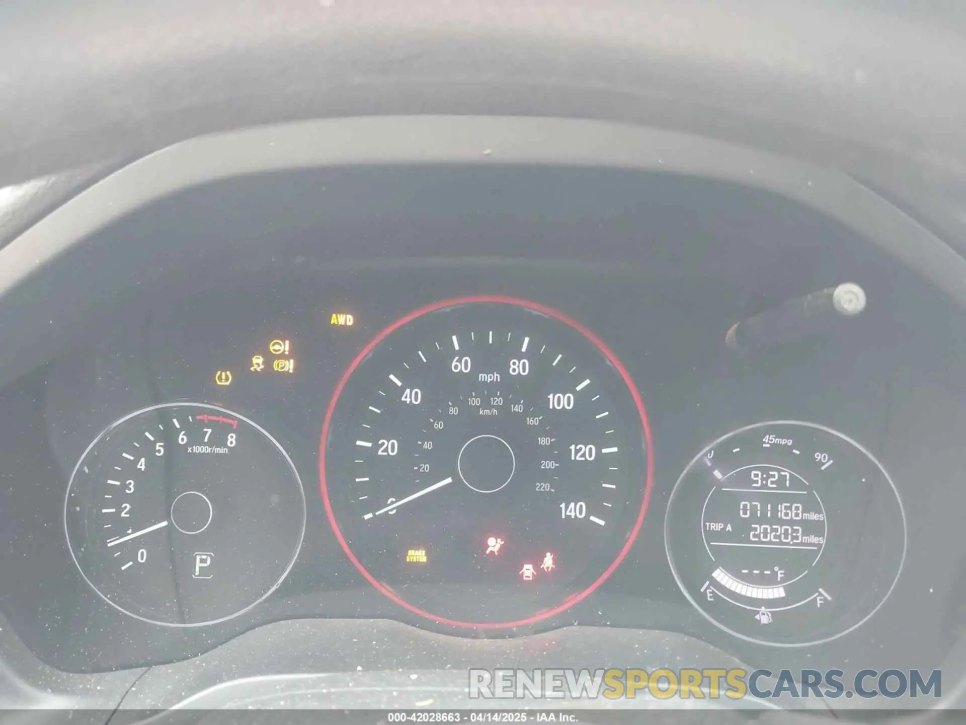 7 Photograph of a damaged car 3CZRU6H38KG725254 HONDA HR-V 2019