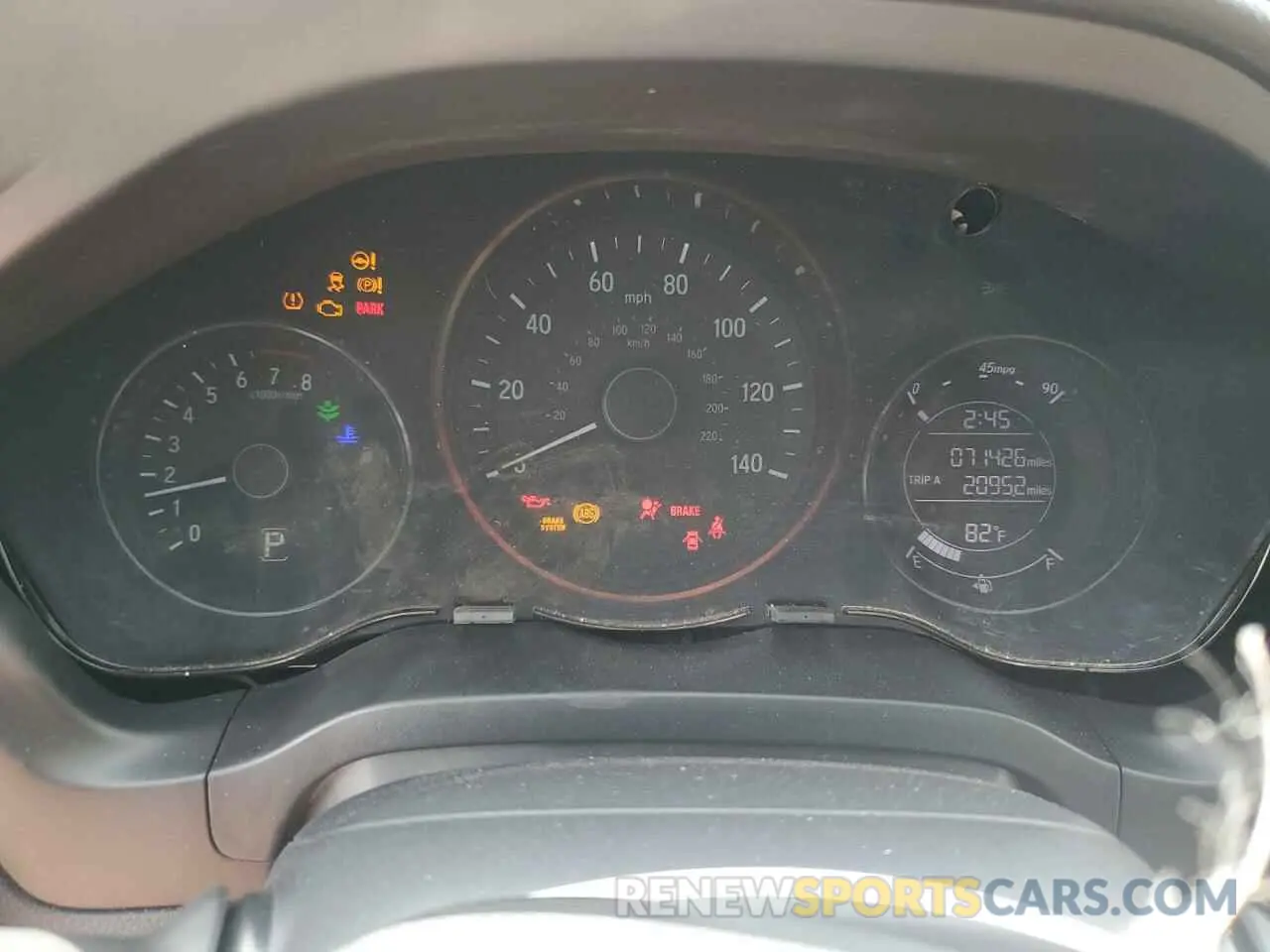 9 Photograph of a damaged car 3CZRU6H38KG730275 HONDA HR-V 2019