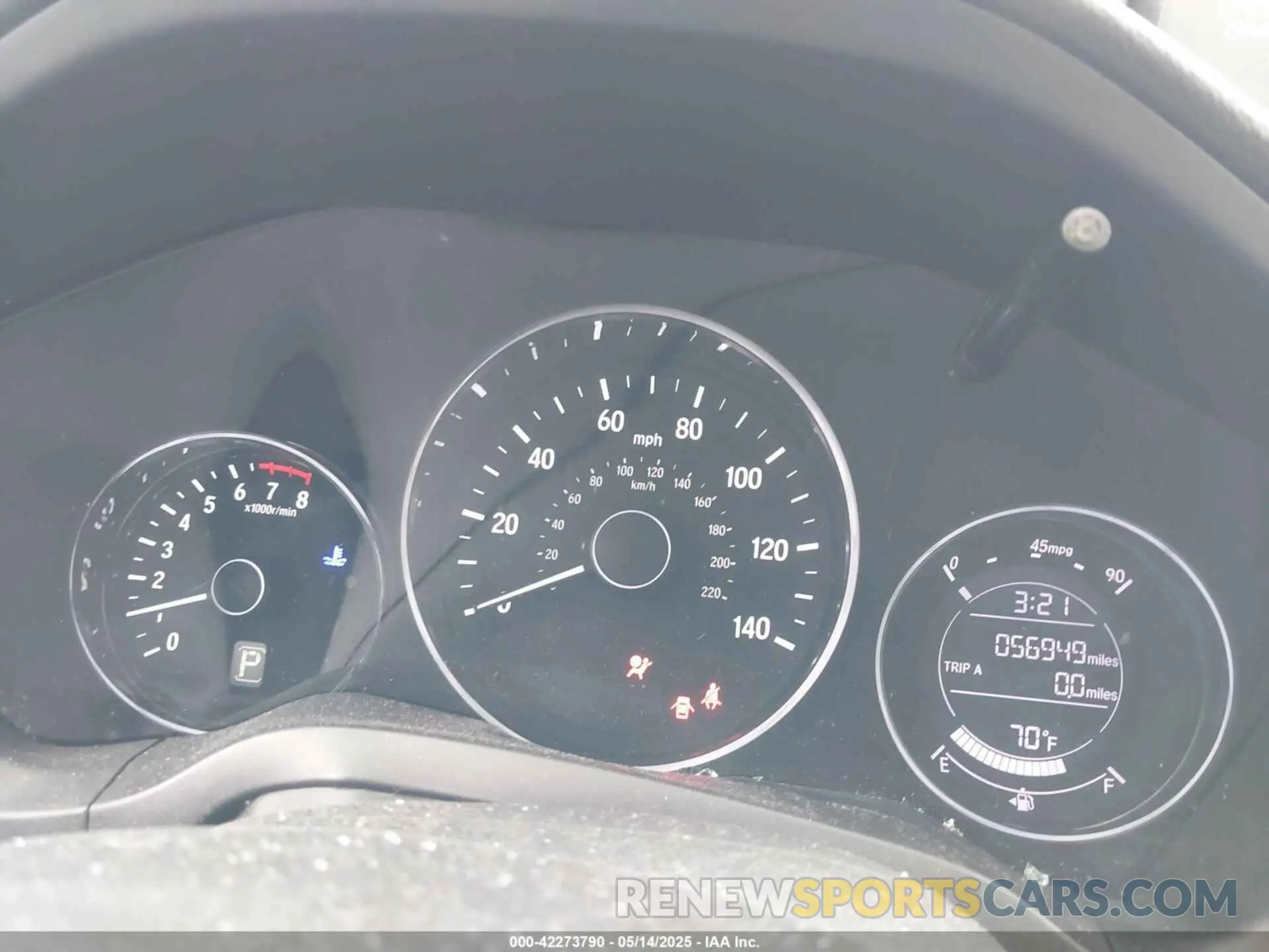 7 Photograph of a damaged car 3CZRU6H3XKG713350 HONDA HR-V 2019