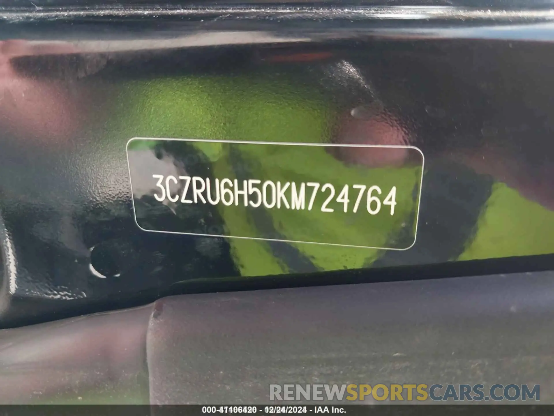 9 Photograph of a damaged car 3CZRU6H50KM724764 HONDA HR-V 2019