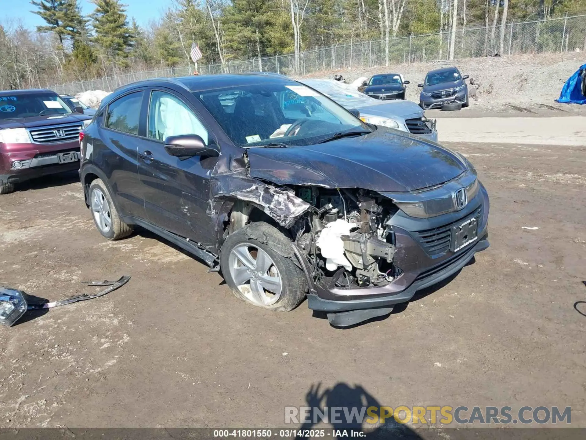 1 Photograph of a damaged car 3CZRU6H53KM736438 HONDA HR-V 2019