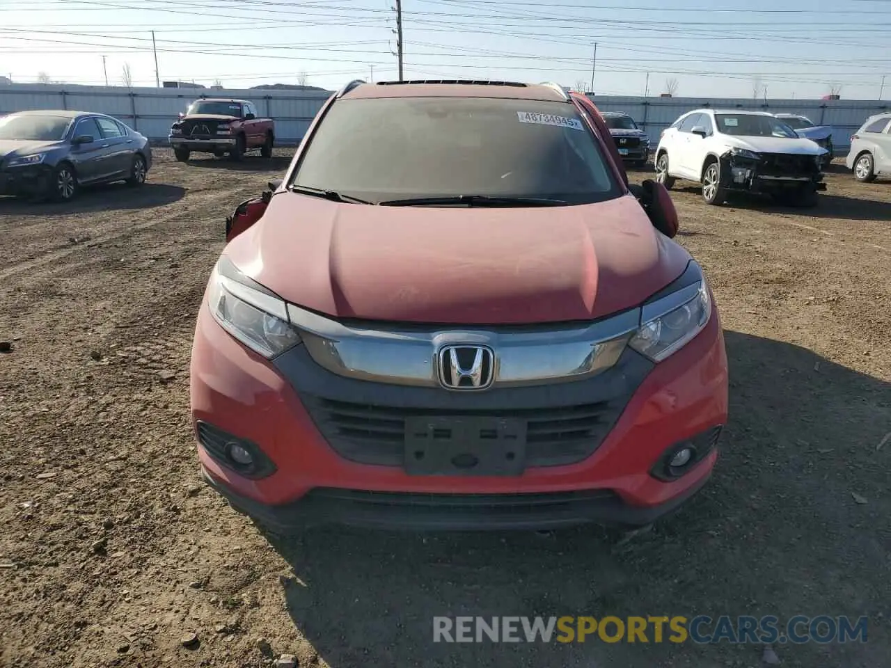 5 Photograph of a damaged car 3CZRU6H55KM732648 HONDA HR-V 2019