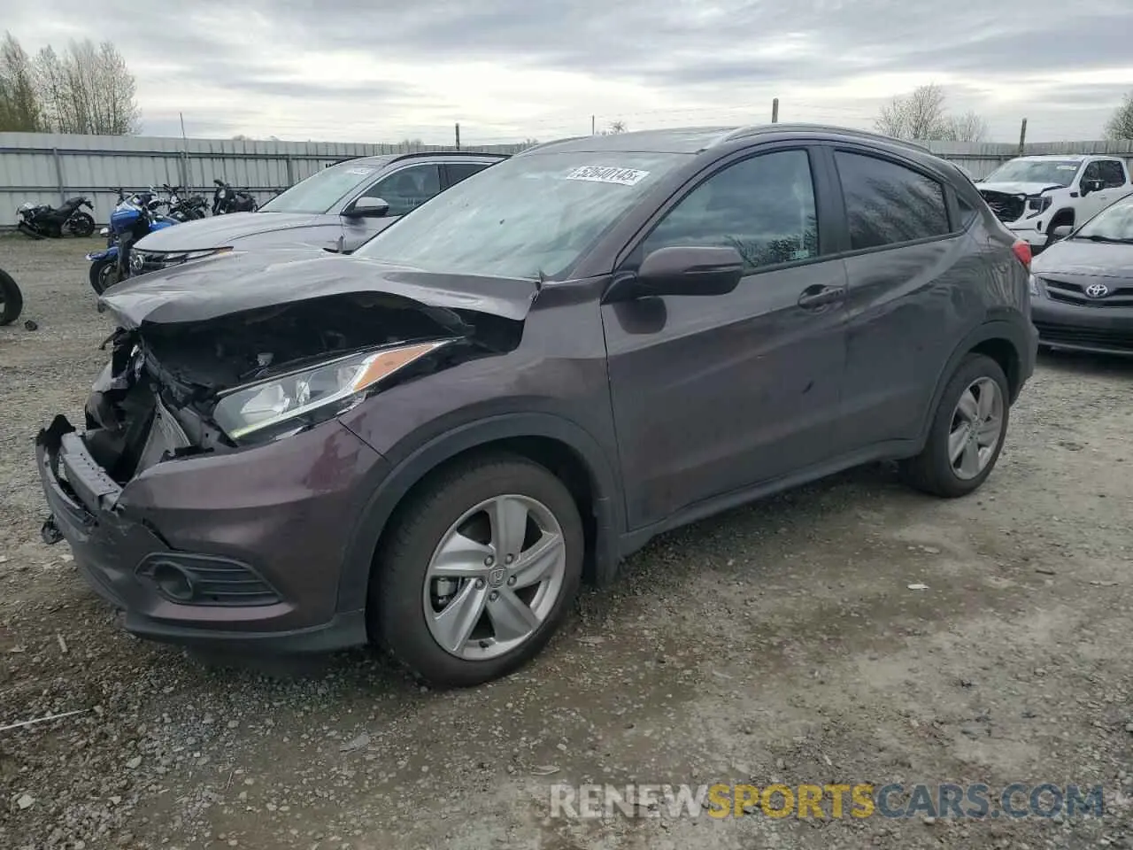 1 Photograph of a damaged car 3CZRU6H58KM714130 HONDA HR-V 2019