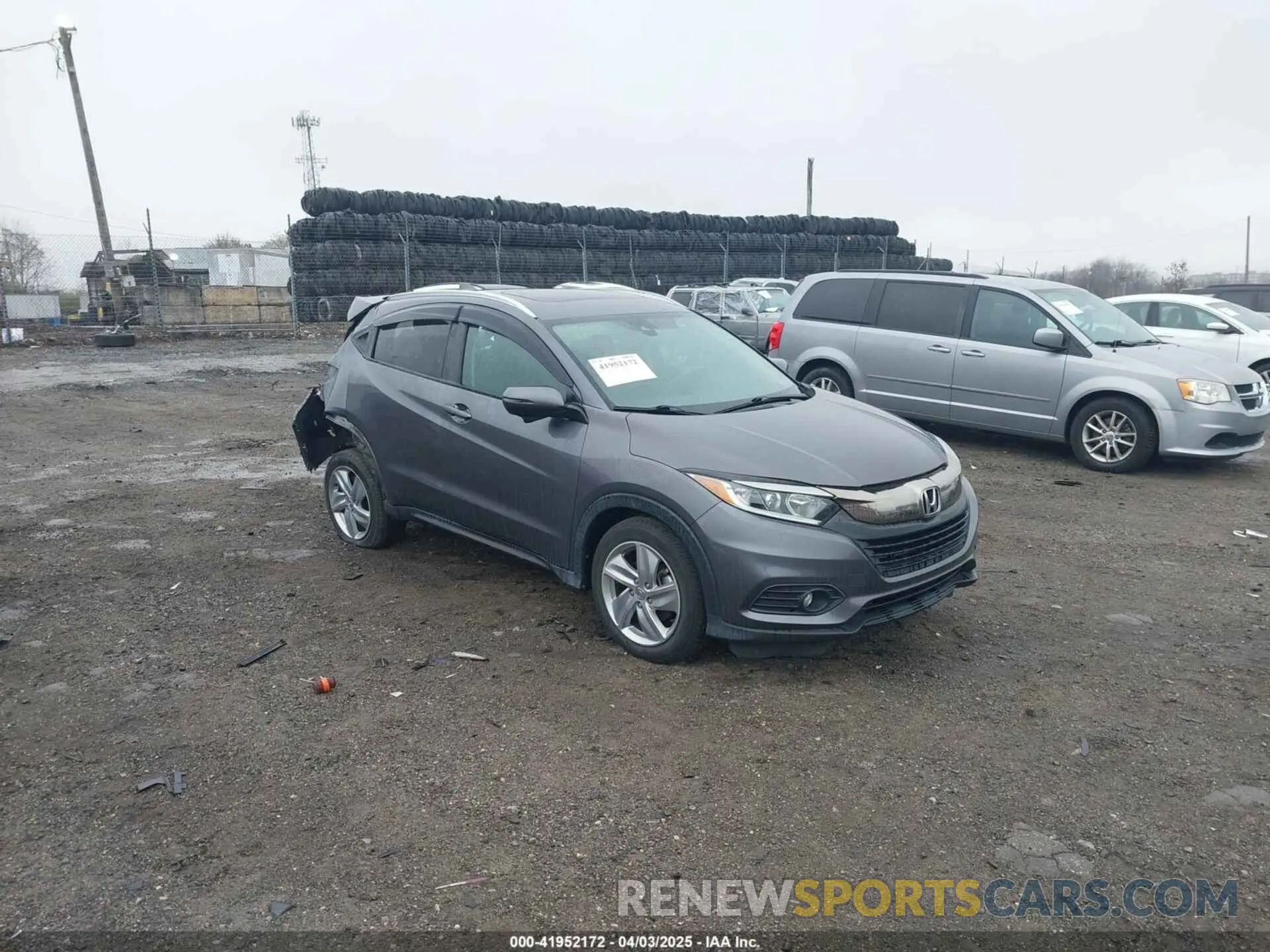 1 Photograph of a damaged car 3CZRU6H72KM735931 HONDA HR-V 2019
