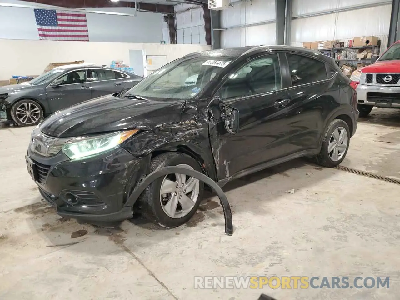1 Photograph of a damaged car 3CZRU6H74KM703594 HONDA HR-V 2019