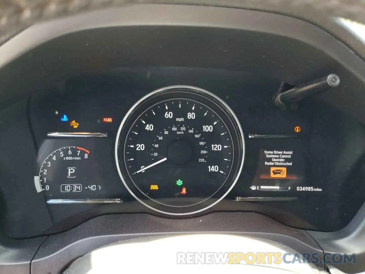 9 Photograph of a damaged car 3CZRU6H91KM712237 HONDA HR-V 2019