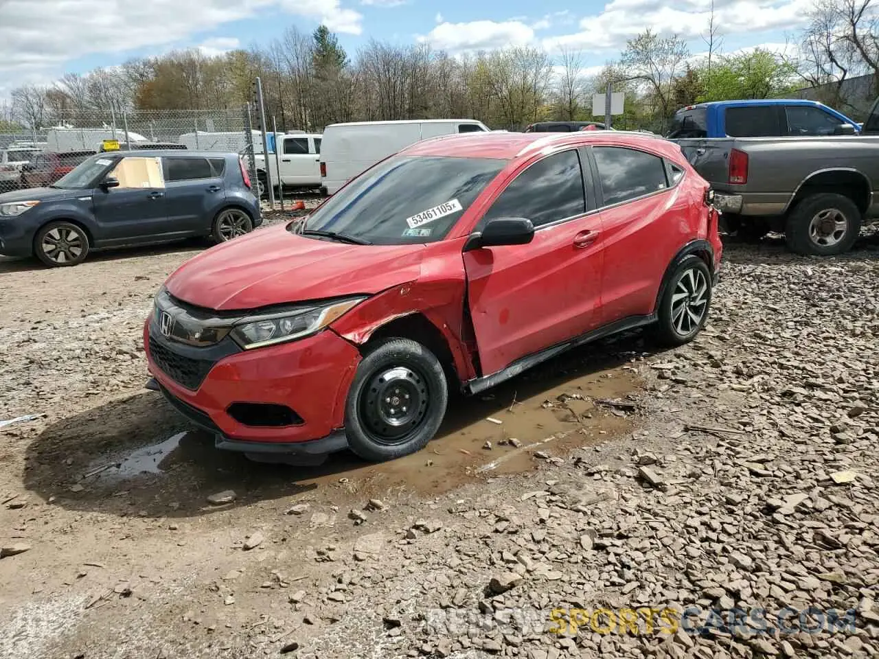 1 Photograph of a damaged car 3CZRU6H1XLM736712 HONDA HR-V 2020