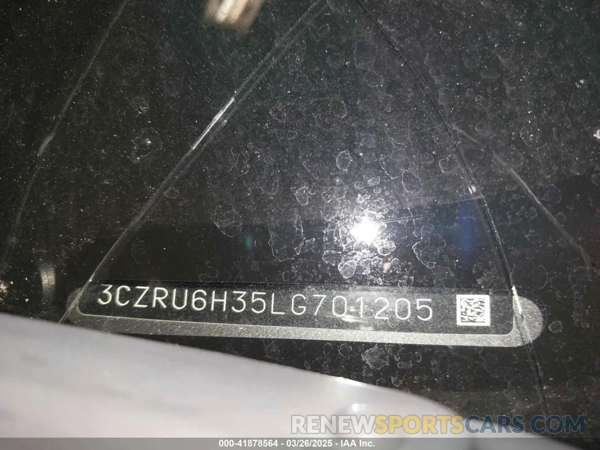 20 Photograph of a damaged car 3CZRU6H35LG701205 HONDA HR-V 2020
