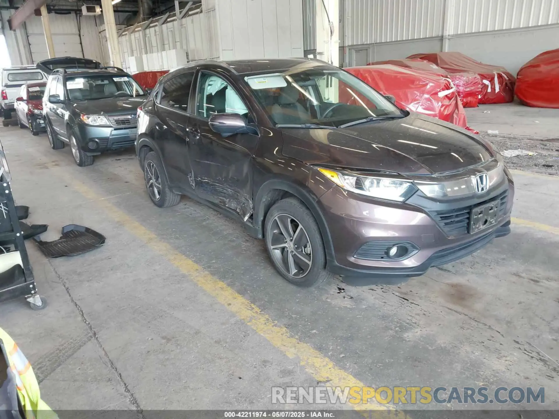 1 Photograph of a damaged car 3CZRU6H53MM740279 HONDA HR-V 2021