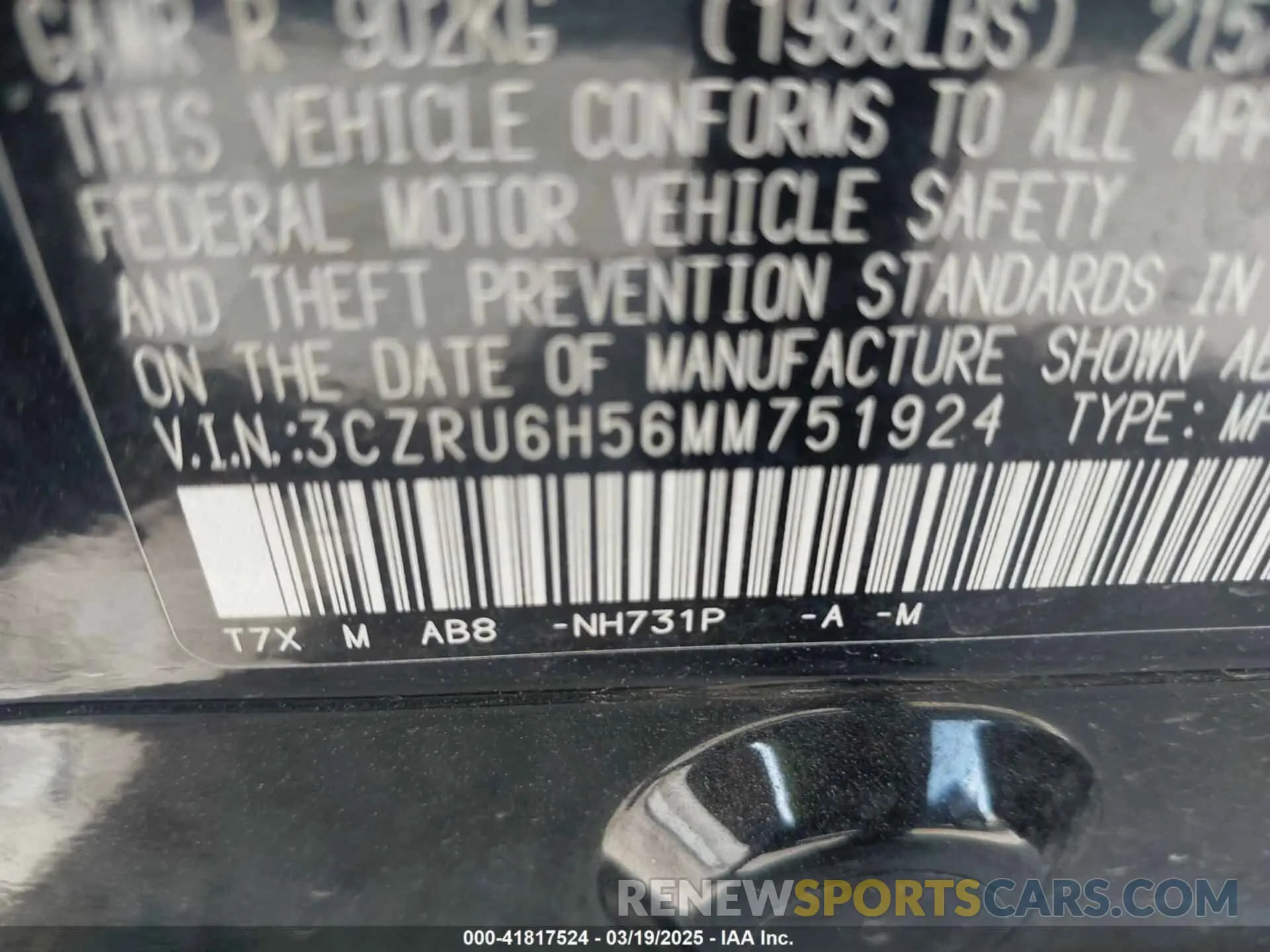 9 Photograph of a damaged car 3CZRU6H56MM751924 HONDA HR-V 2021