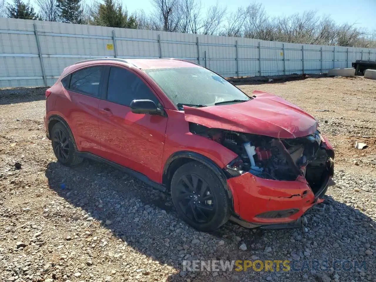 4 Photograph of a damaged car 3CZRU5H16NM728863 HONDA HR-V 2022