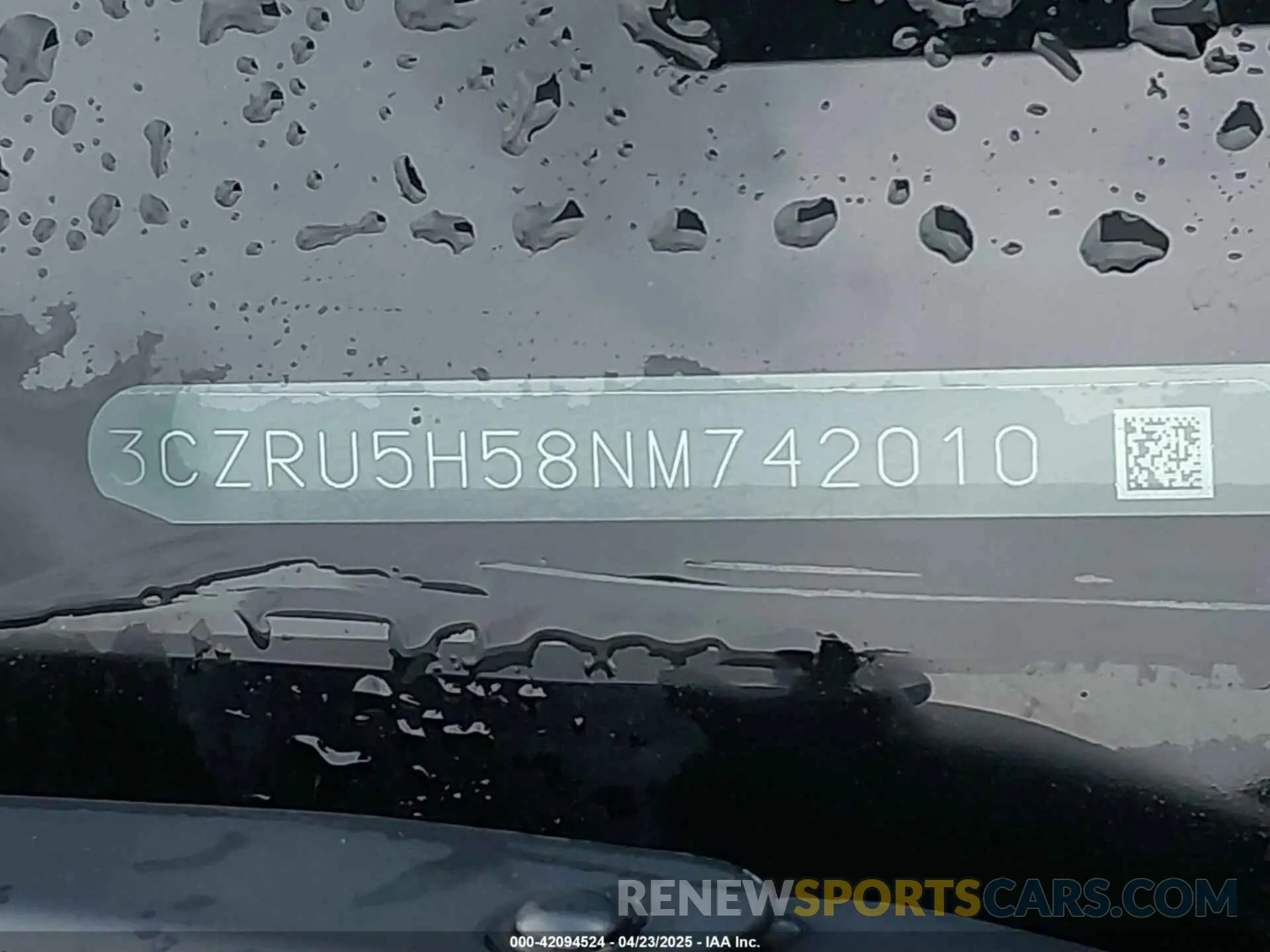 18 Photograph of a damaged car 3CZRU5H58NM742010 HONDA HR-V 2022