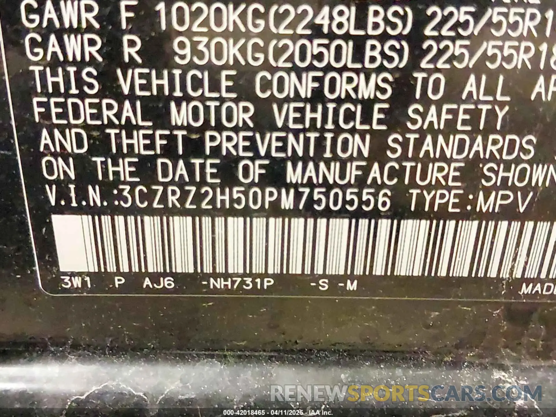 9 Photograph of a damaged car 3CZRZ2H50PM750556 HONDA HR-V 2023