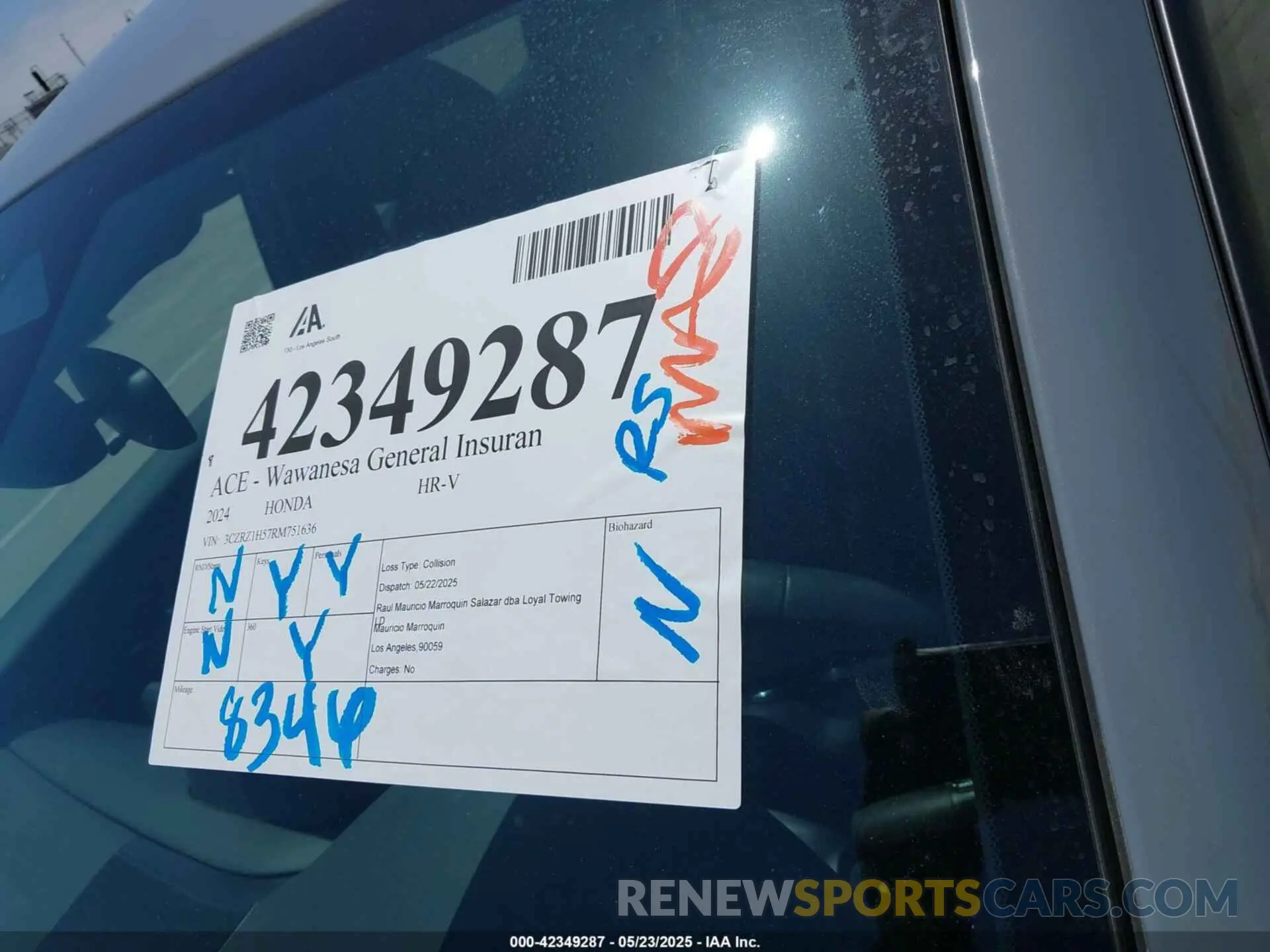 18 Photograph of a damaged car 3CZRZ1H57RM751636 HONDA HR-V 2024