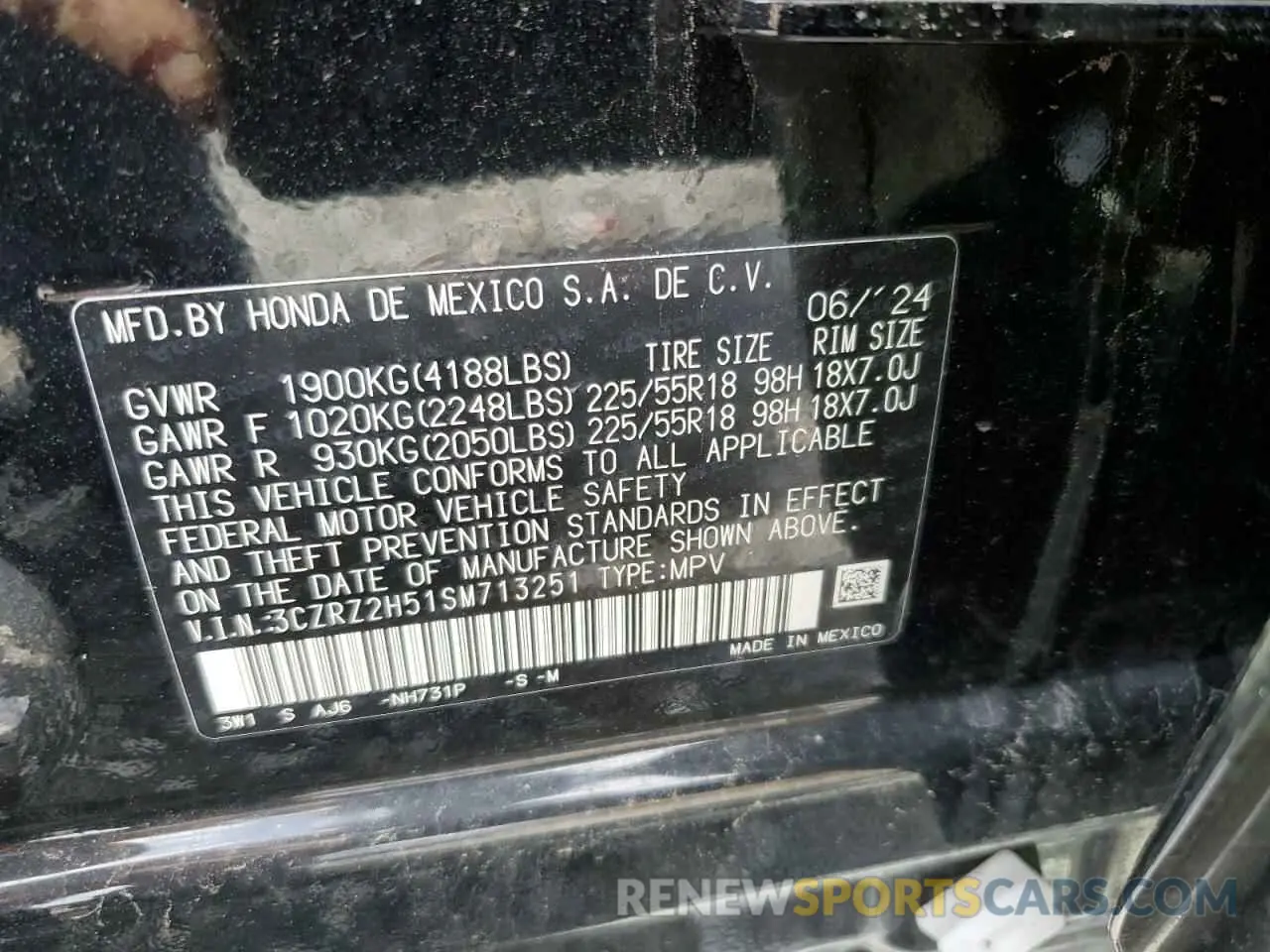 27 Photograph of a damaged car 3CZRZ2H51SM713251 HONDA HR-V 2025
