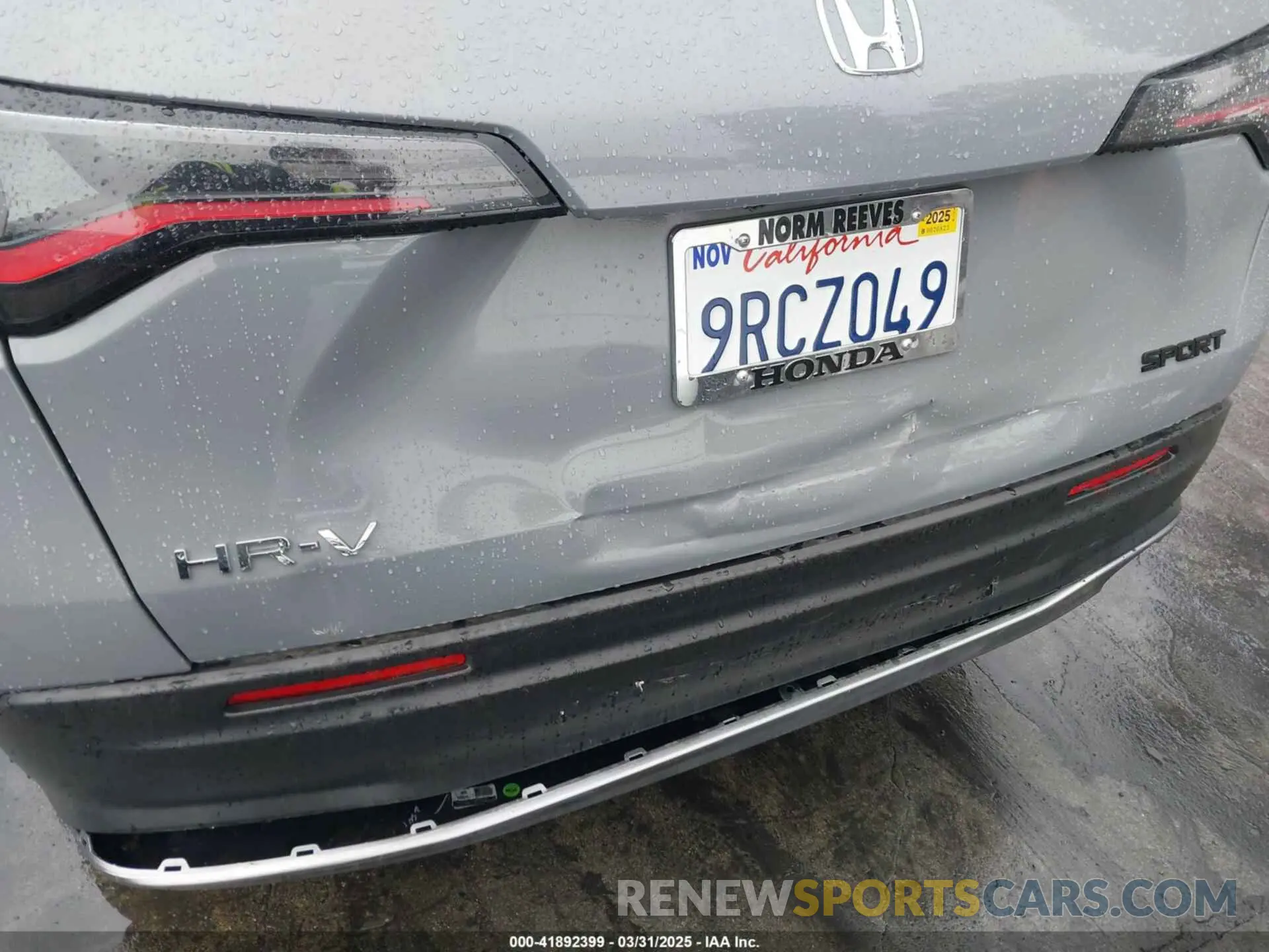6 Photograph of a damaged car 3CZRZ2H51SM749201 HONDA HR-V 2025