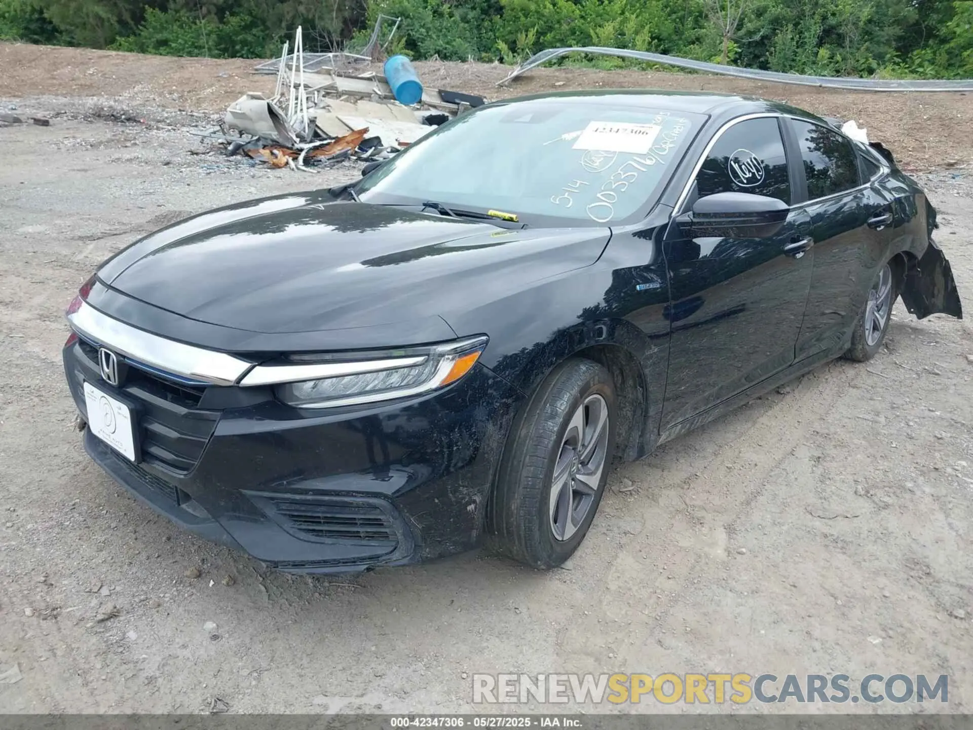 2 Photograph of a damaged car 19XZE4F10KE003376 HONDA INSIGHT 2019