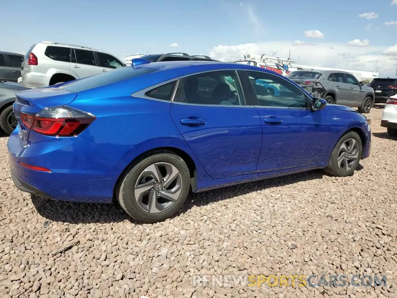 3 Photograph of a damaged car 19XZE4F10KE018914 HONDA INSIGHT 2019