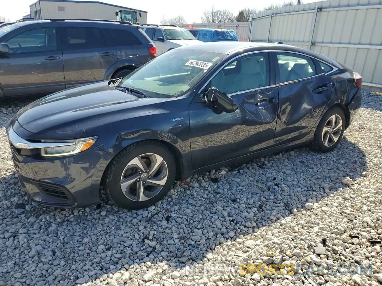 1 Photograph of a damaged car 19XZE4F14KE005552 HONDA INSIGHT 2019