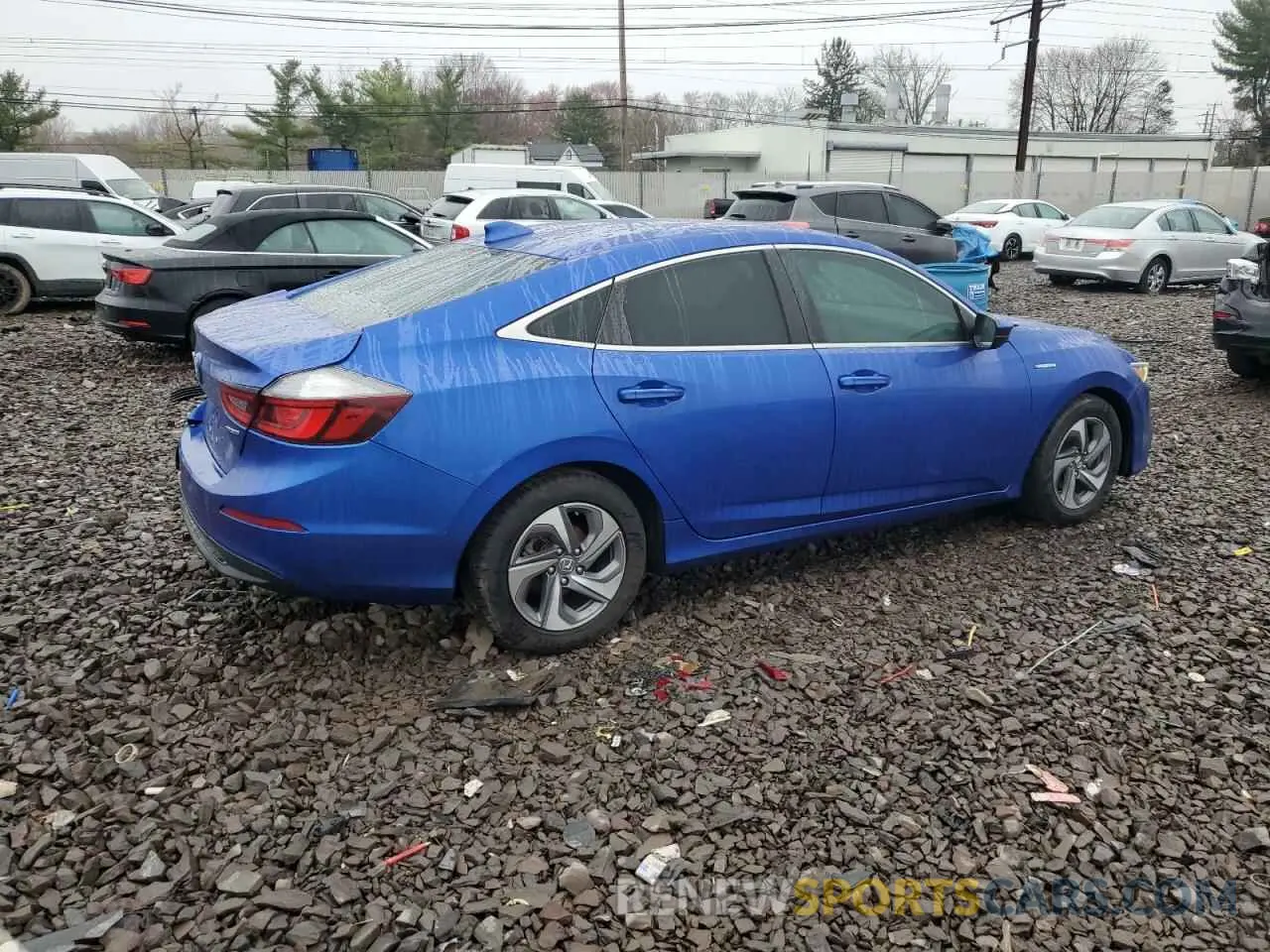3 Photograph of a damaged car 19XZE4F1XKE030357 HONDA INSIGHT 2019