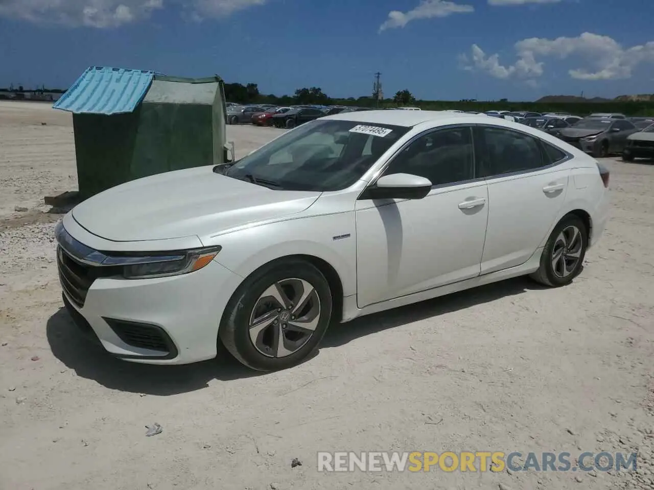 1 Photograph of a damaged car 19XZE4F50KE006314 HONDA INSIGHT 2019